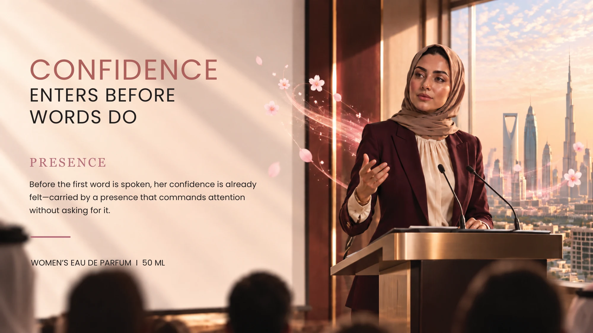 Presence Perfume: Fragrance identity, packaging and campaign concept, presentation slide 7 of 11
