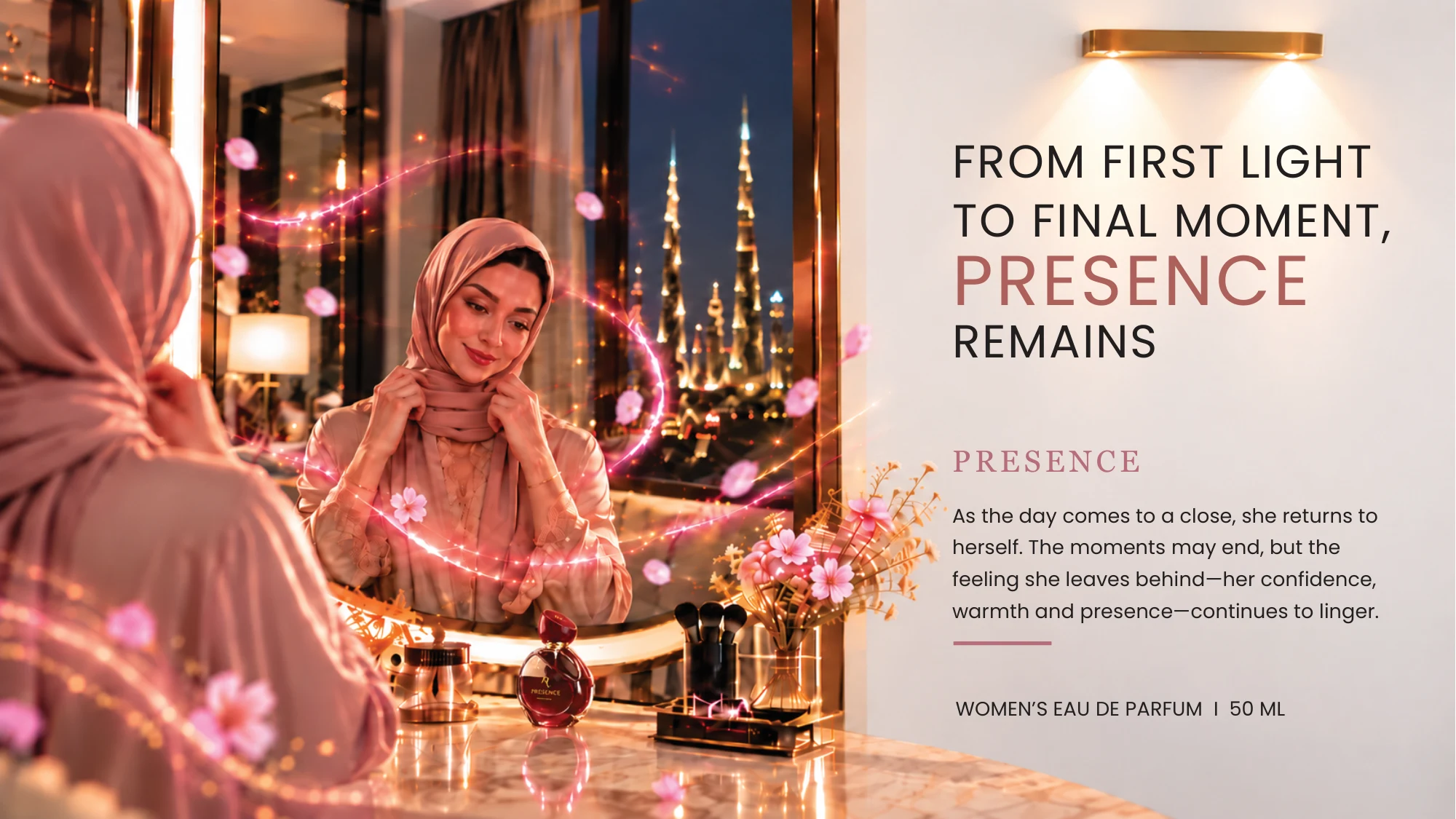 Presence Perfume: Fragrance identity, packaging and campaign concept, presentation slide 10 of 11